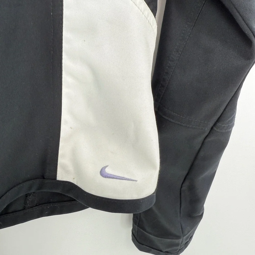Nike Kids Girls M 8-10 Black White Athletic‎ Track Jacket Full Zip